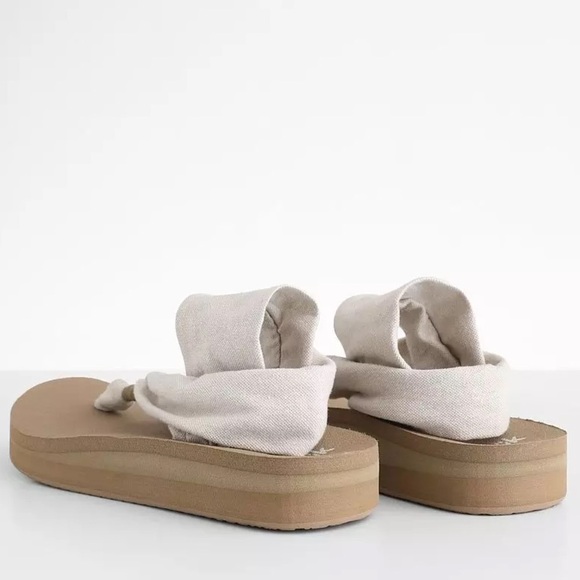 #01 Sanuk Peyote Sling St Midform Back Casual Soft Platform Yoga Sandals Shoes 8 - Picture 9 of 9